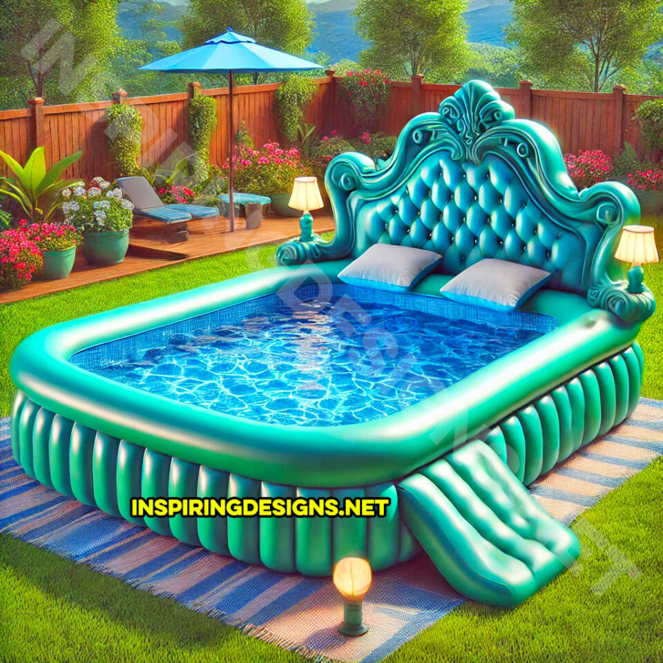 These Bed Shaped Inflatable Pools Will Have You Floating on Cloud Nine ...