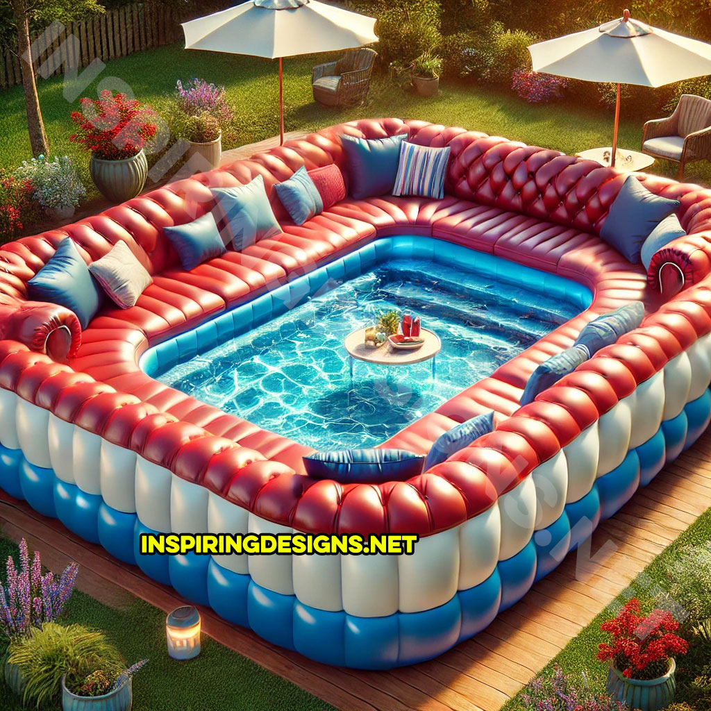 Giant Sofa Shaped Inflatable Pools