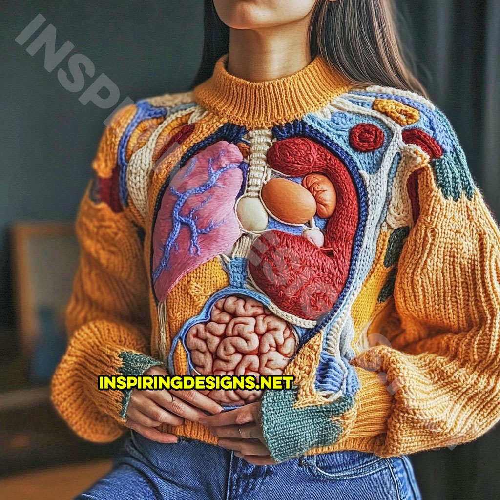 These Human Anatomy Sweaters Bring Science and Style Together Inspiring Designs