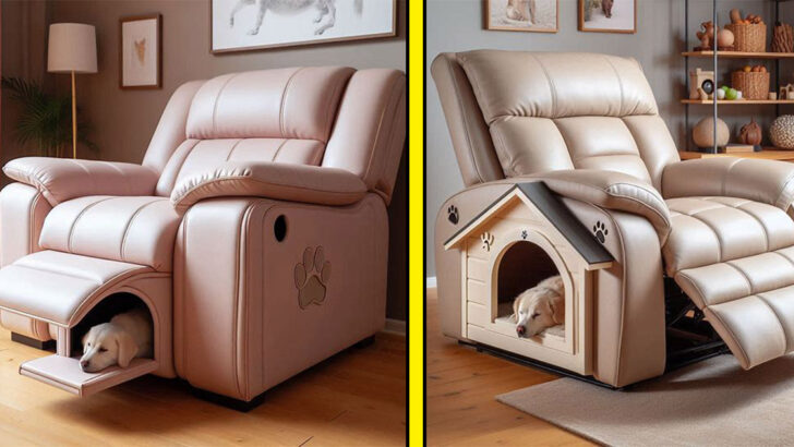 These Recliners Have Built-in Dog Houses Inside Them!