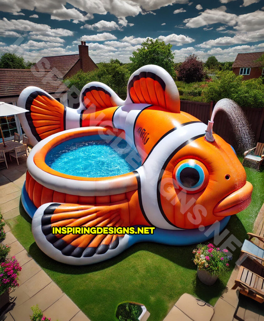 Inflatable Sea Creature Pools - Clown Fish Nemo