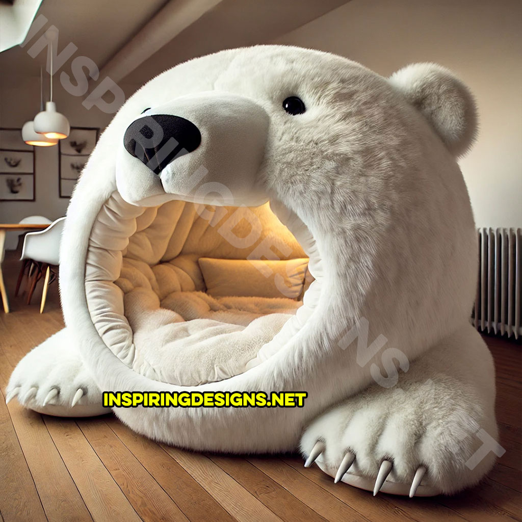 giant animal lounger in a Polar Bear design