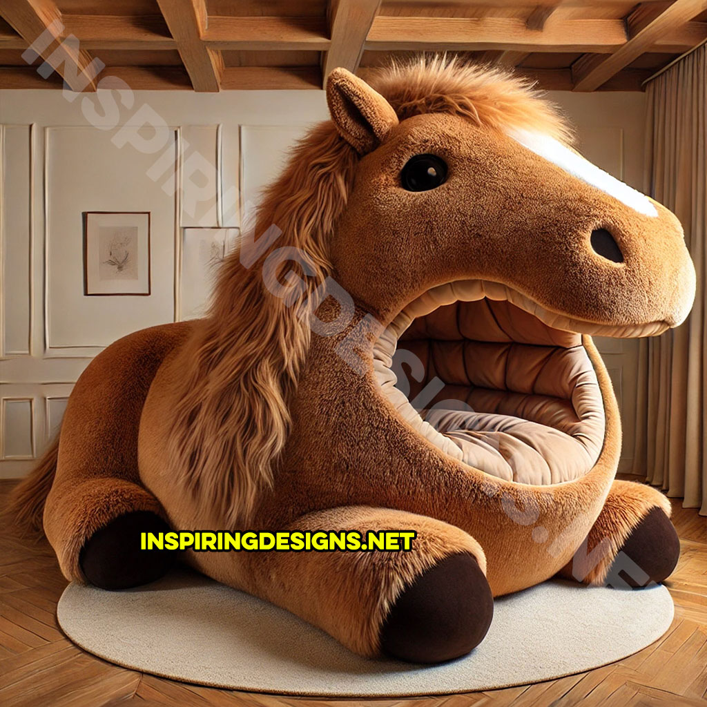 giant animal lounger in a Horse design