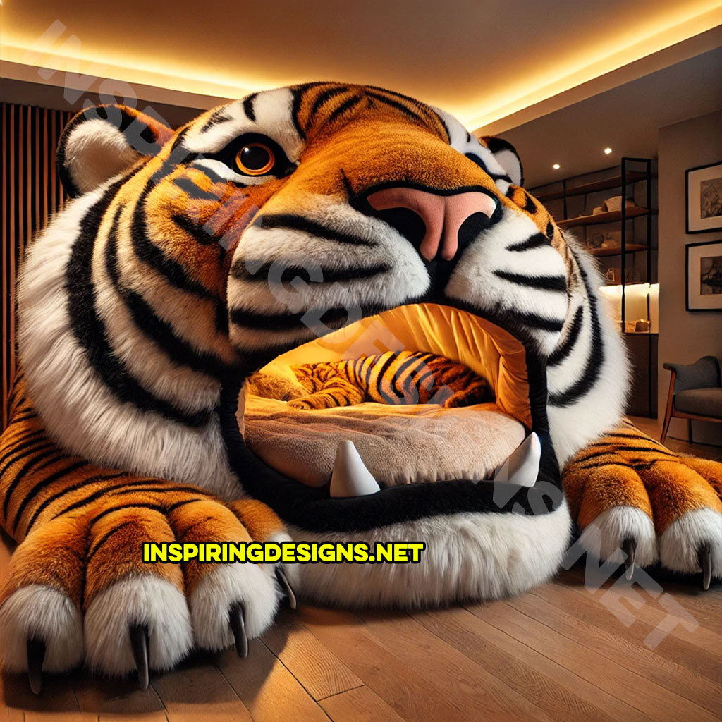 giant animal lounger in a Tiger design