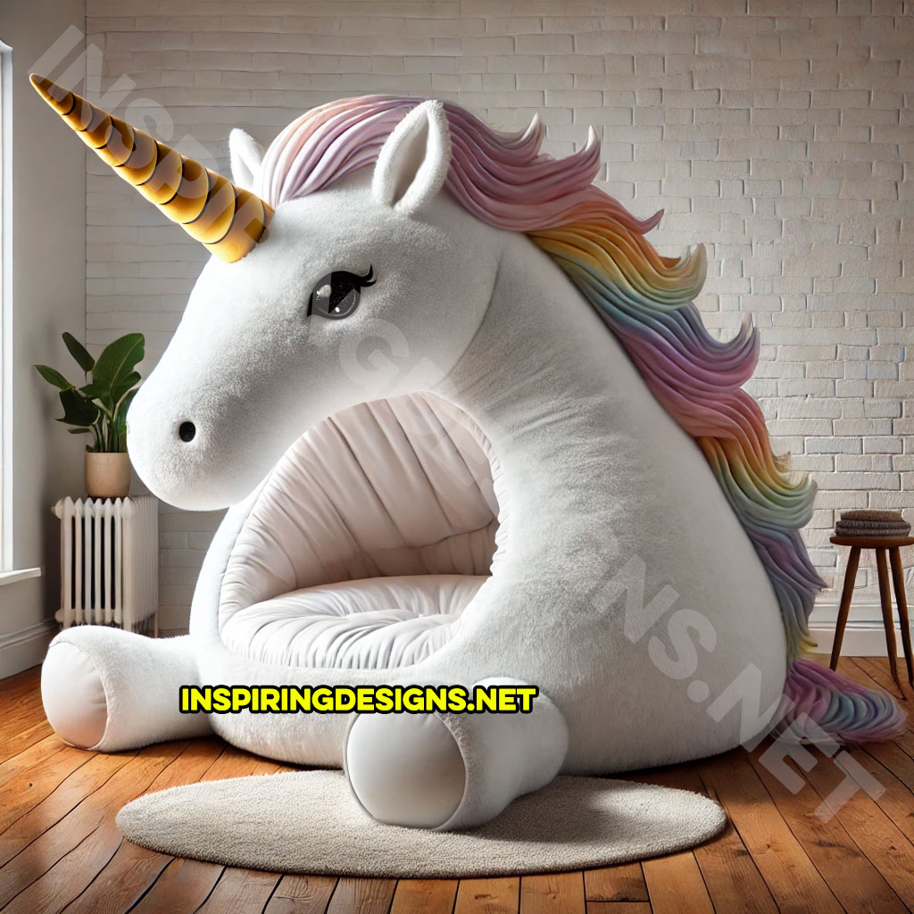 giant animal lounger in a Unicorn design