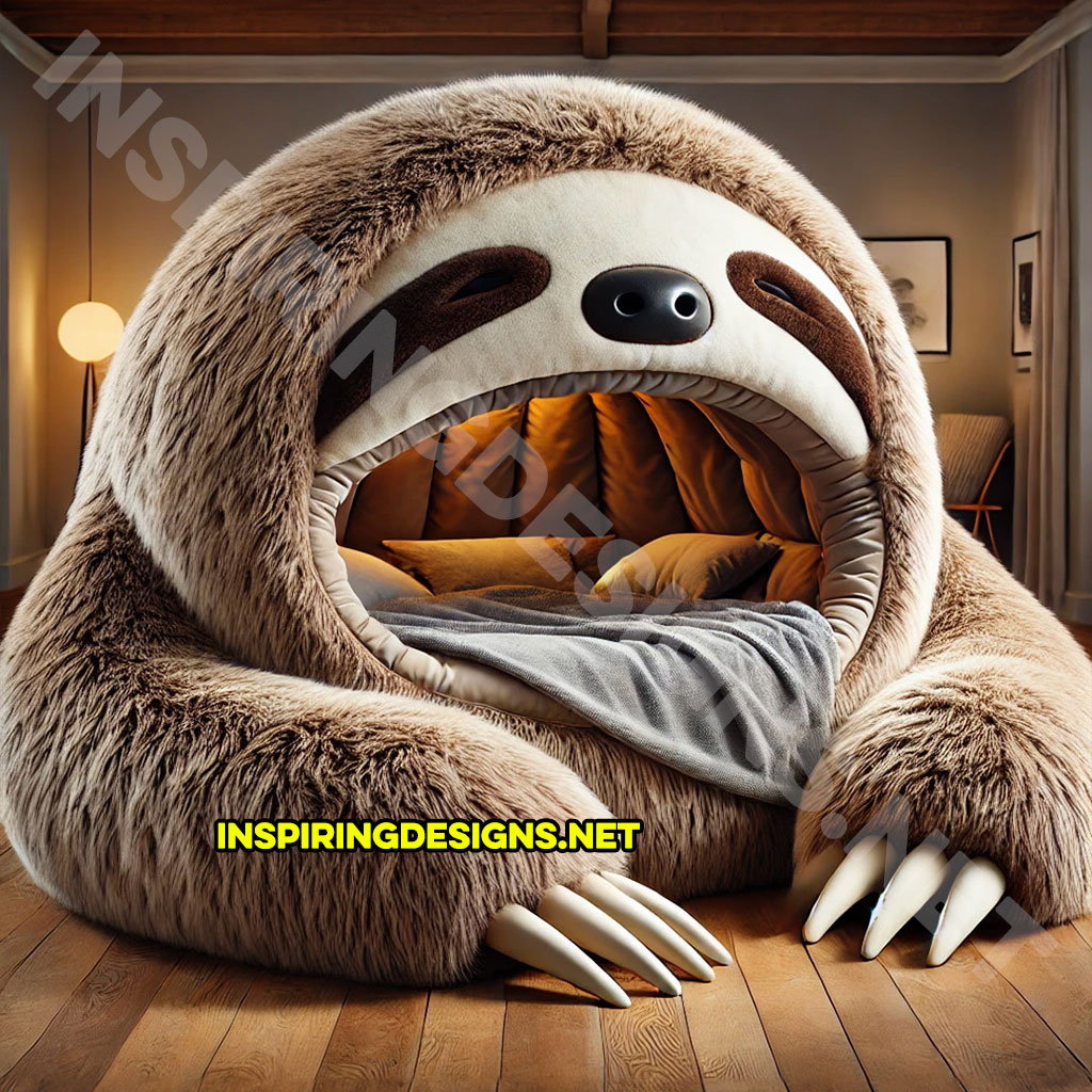 giant animal lounger in a Sloth design