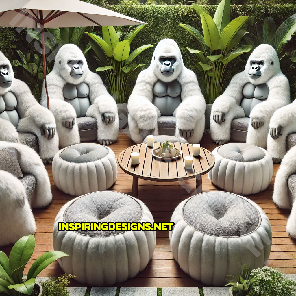 Gorilla patio sets in white albino color design