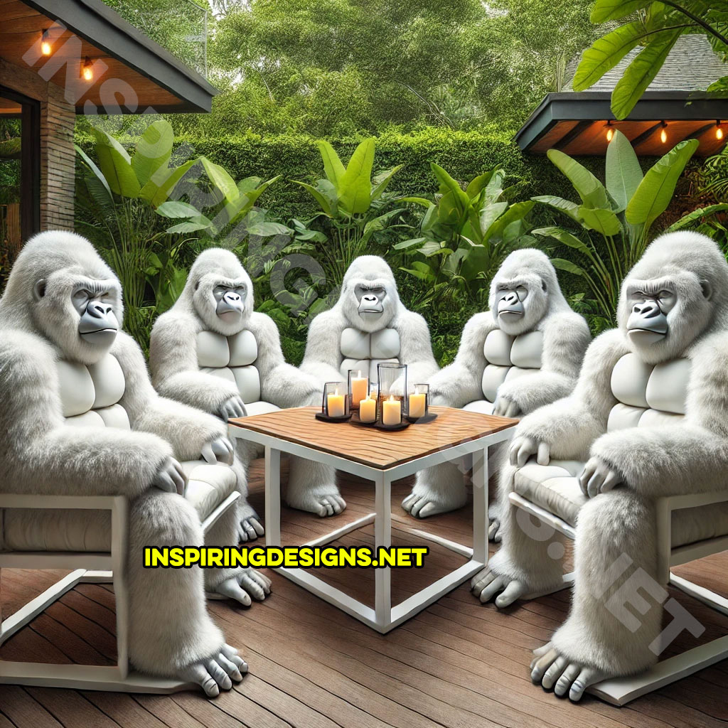 Gorilla patio sets in white albino color design