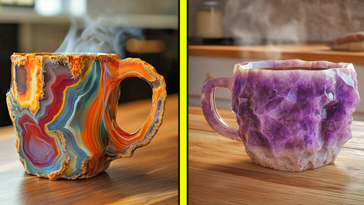 These Mineral Crystal Coffee Mugs Will Rock Your Morning Vibes