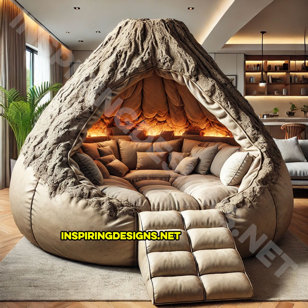 volcano sofa lounger in beige