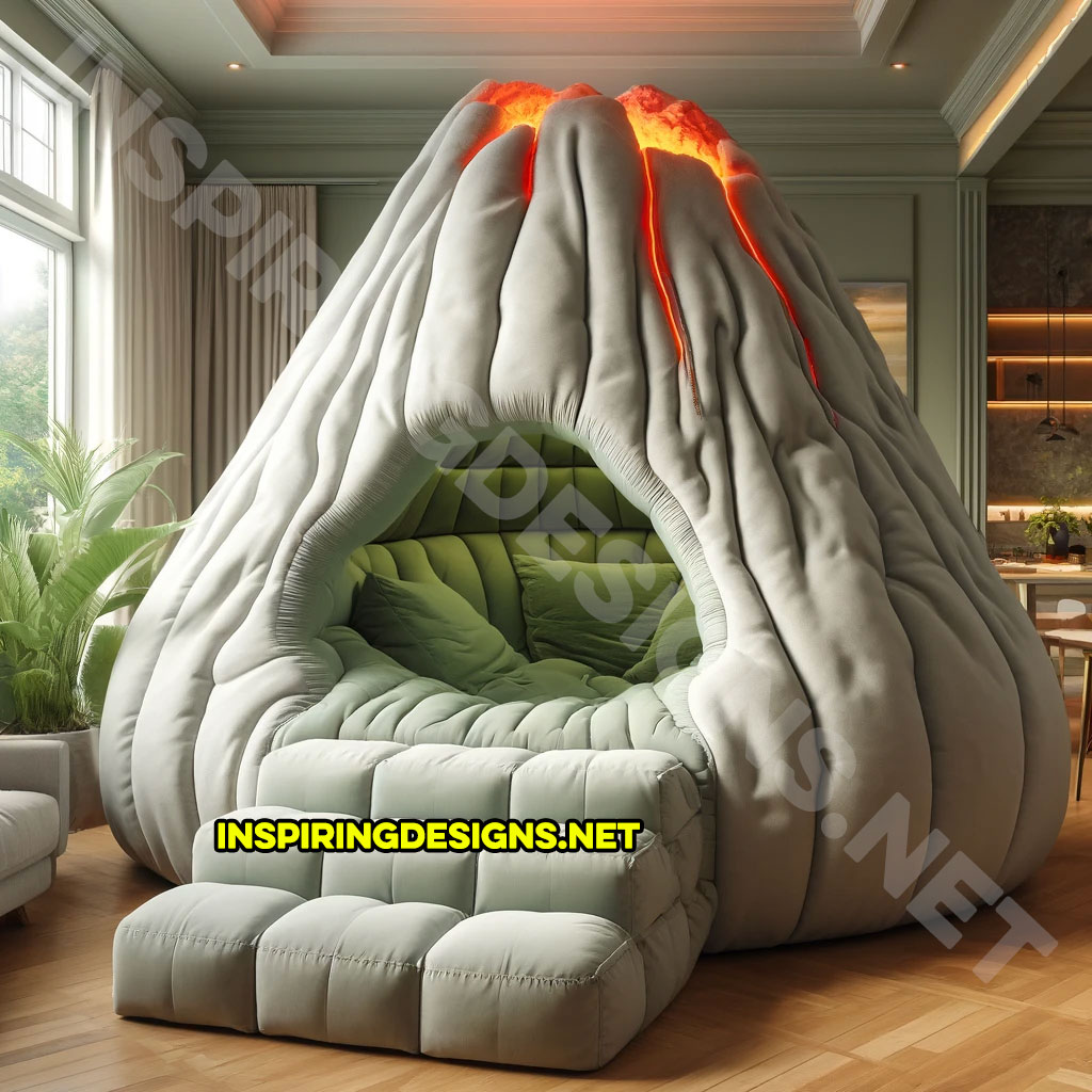 volcano sofa lounger in light green