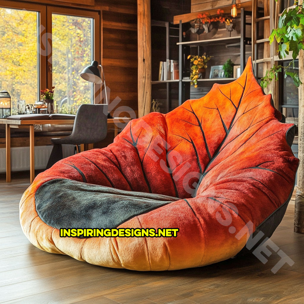 A autumn leaf lounger in a rowan leaf design