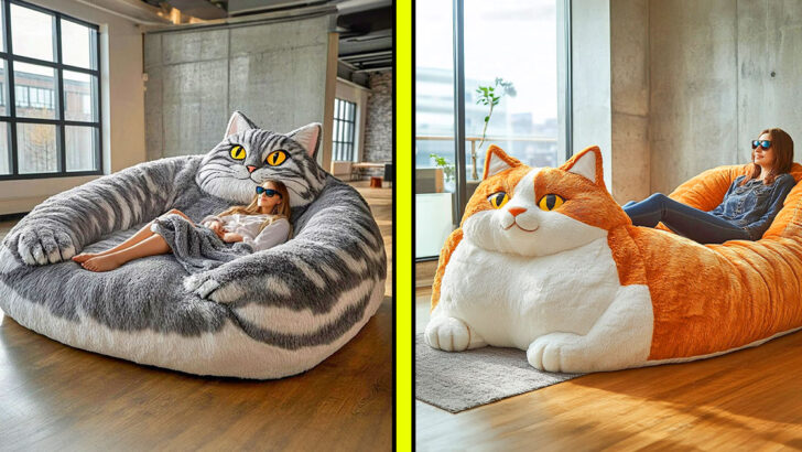 These Giant Cat Shaped Loungers Will Make You Want to Lounge All Day