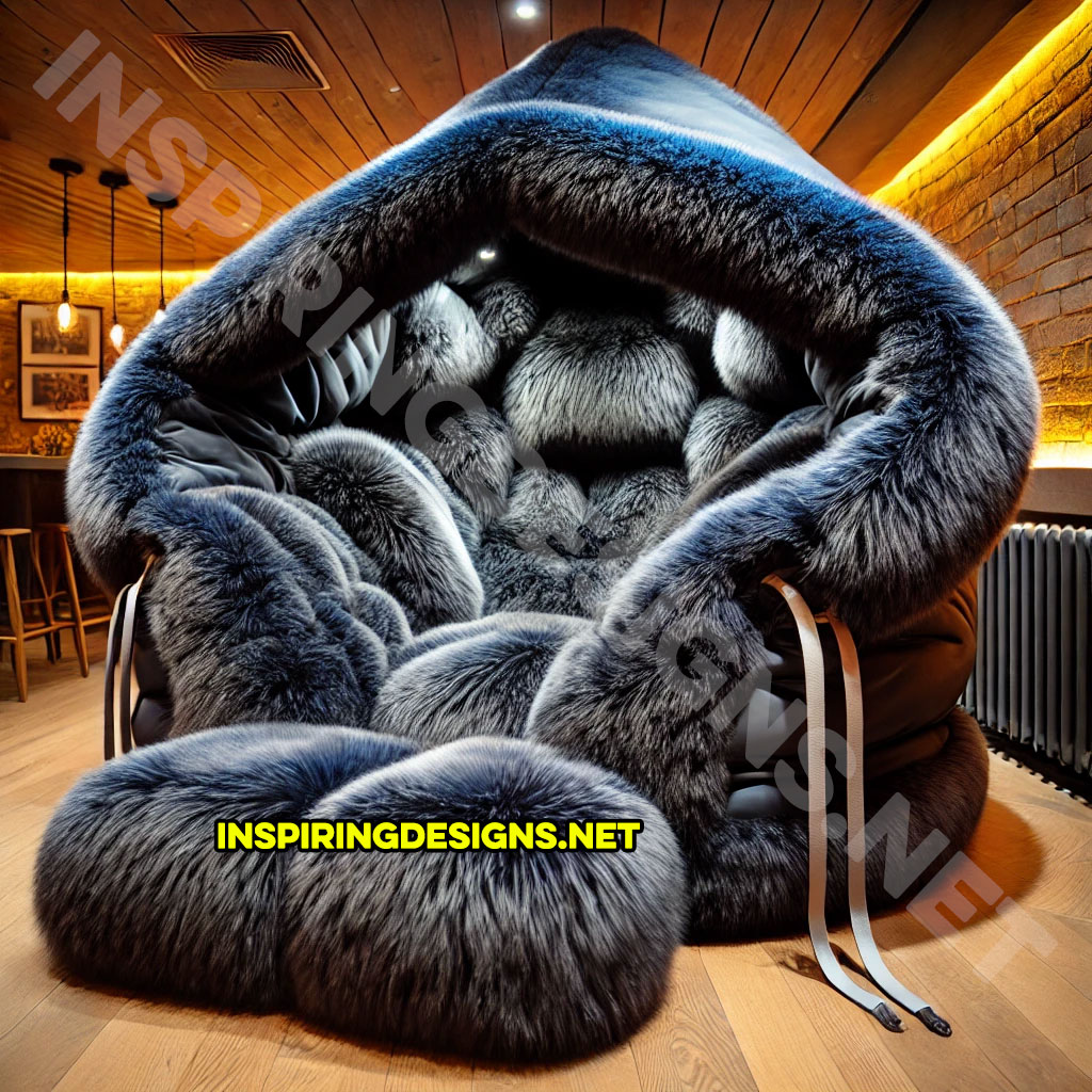 giant hoodie lounger in a blue color