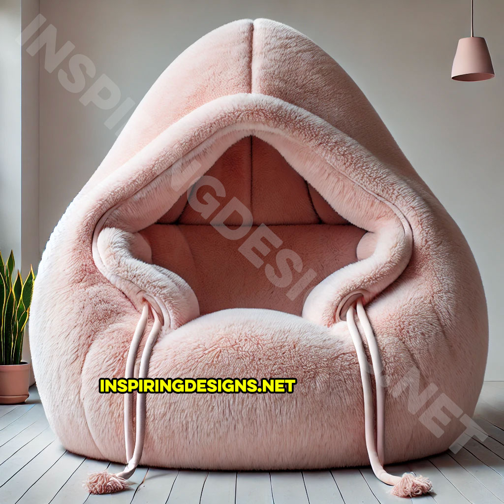 giant hoodie lounger in a pink color