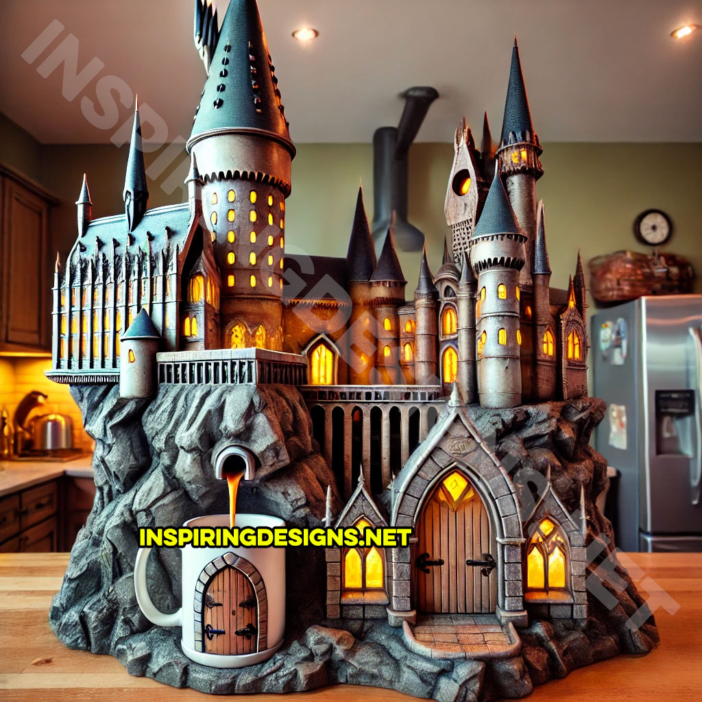 Hogwarts castle shaped coffee maker