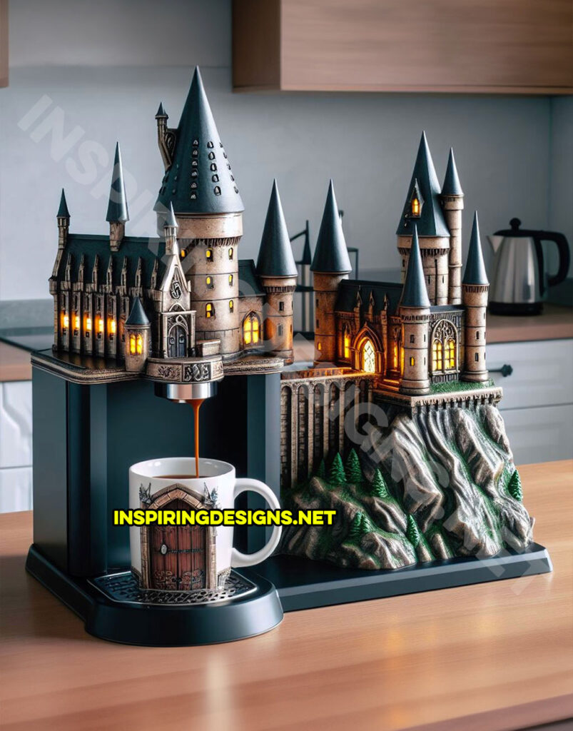 Hogwarts castle shaped coffee maker