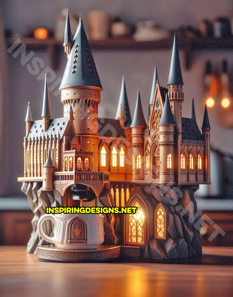 Hogwarts castle shaped coffee maker