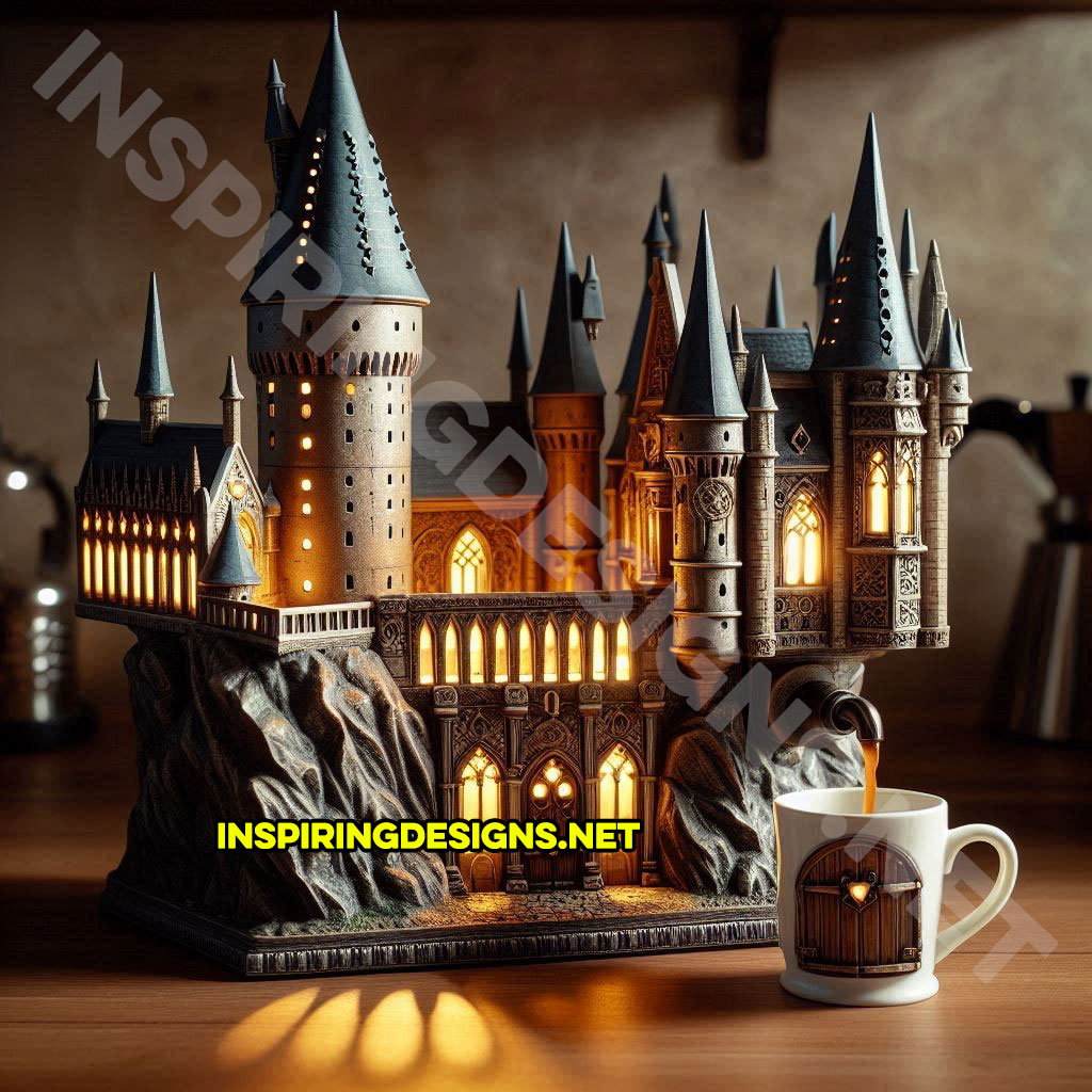 Hogwarts castle shaped coffee maker