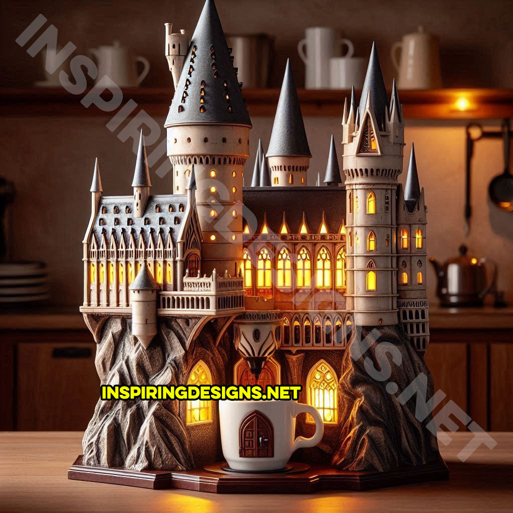 Hogwarts castle shaped coffee maker