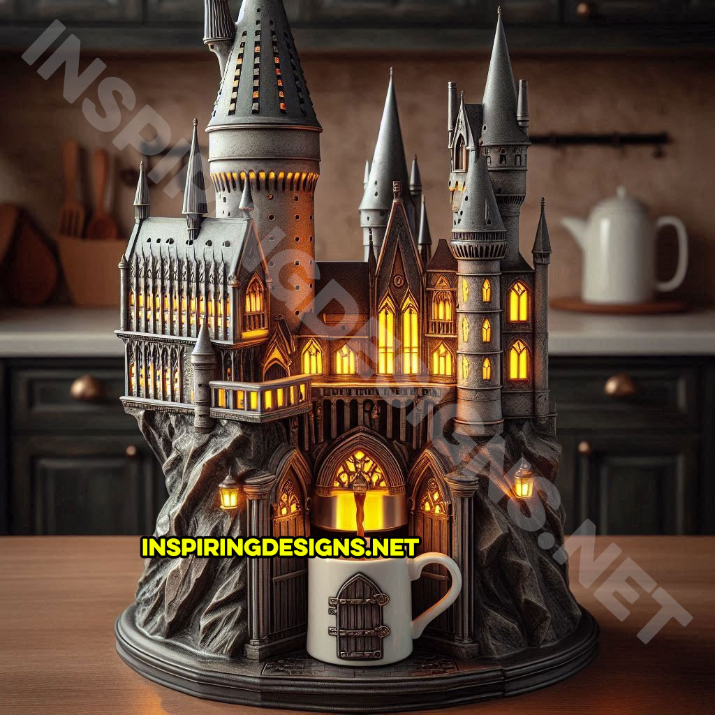 Hogwarts castle shaped coffee maker