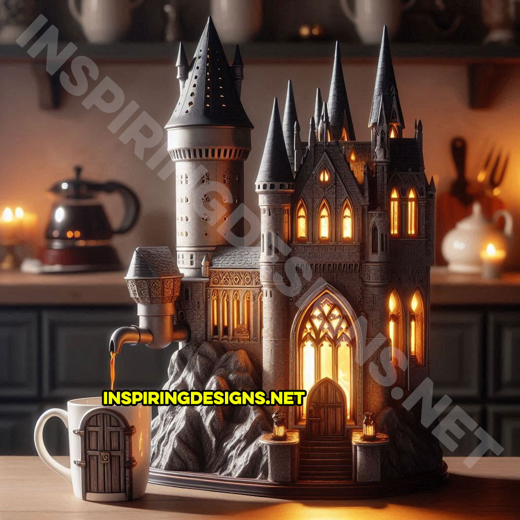 Hogwarts castle shaped coffee maker