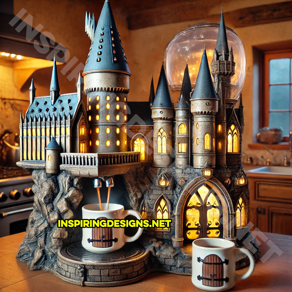 Hogwarts castle shaped coffee maker