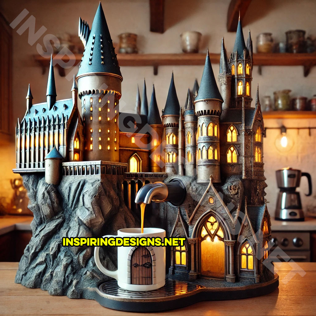 Hogwarts castle shaped coffee maker