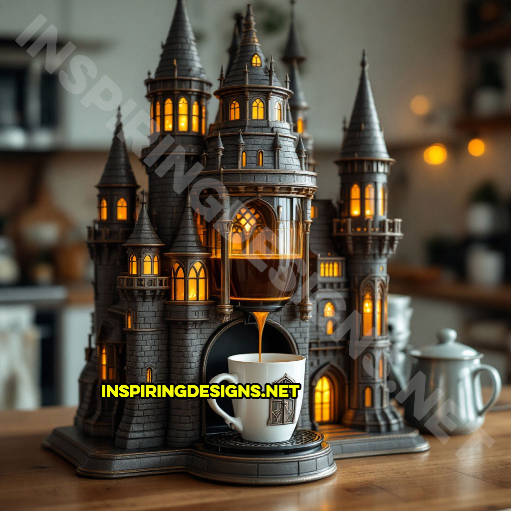 Hogwarts castle shaped coffee maker