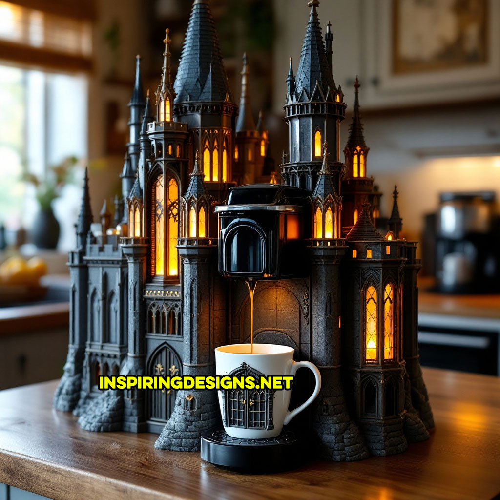 Hogwarts castle shaped coffee maker