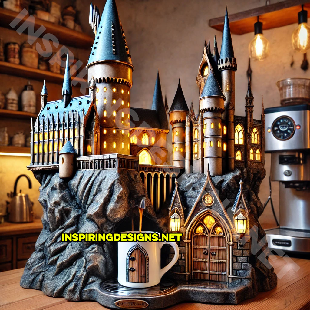 Hogwarts castle shaped coffee maker