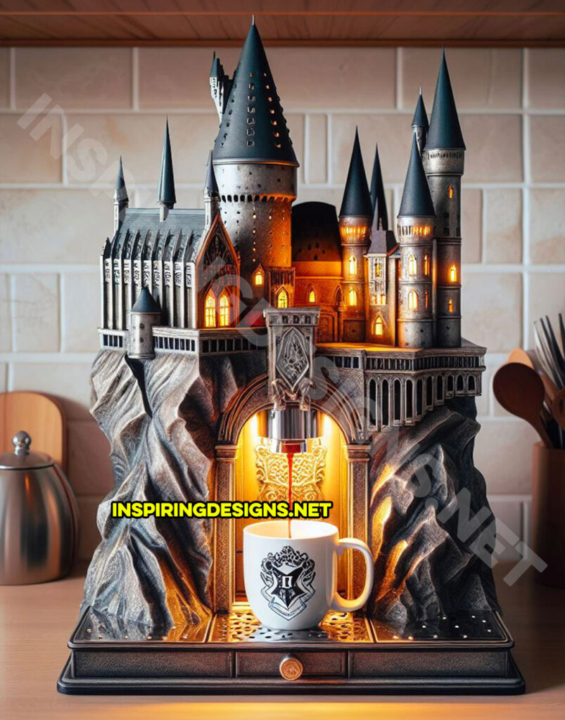 Hogwarts castle shaped coffee maker