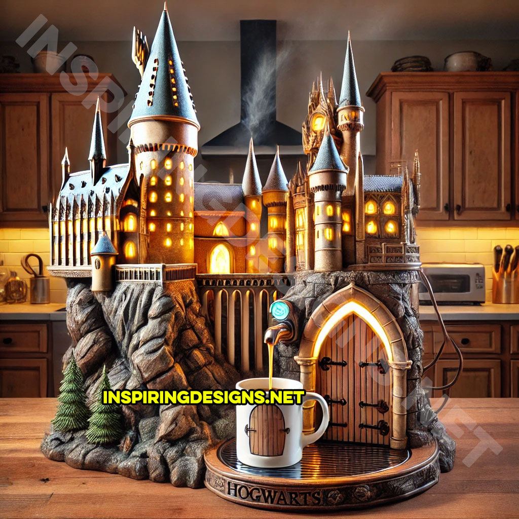 Hogwarts castle shaped coffee maker