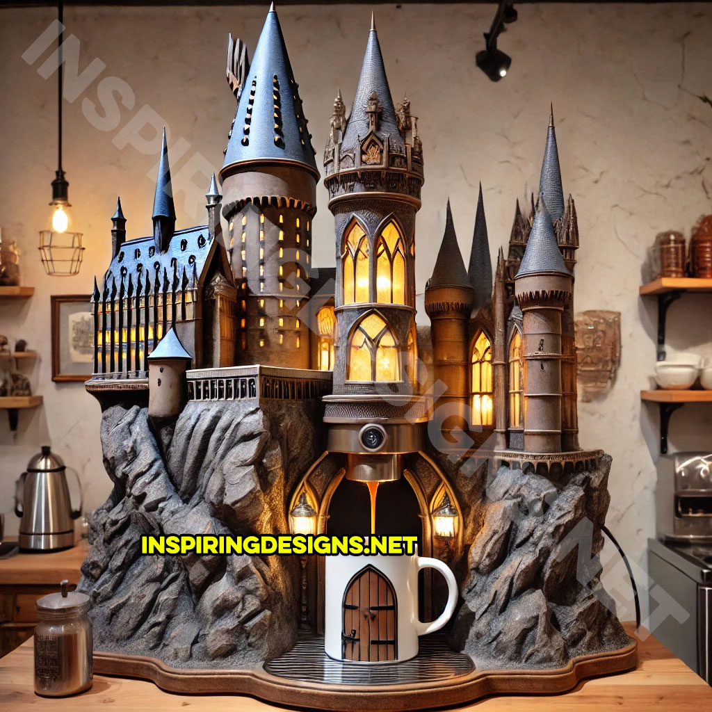 Hogwarts castle shaped coffee maker