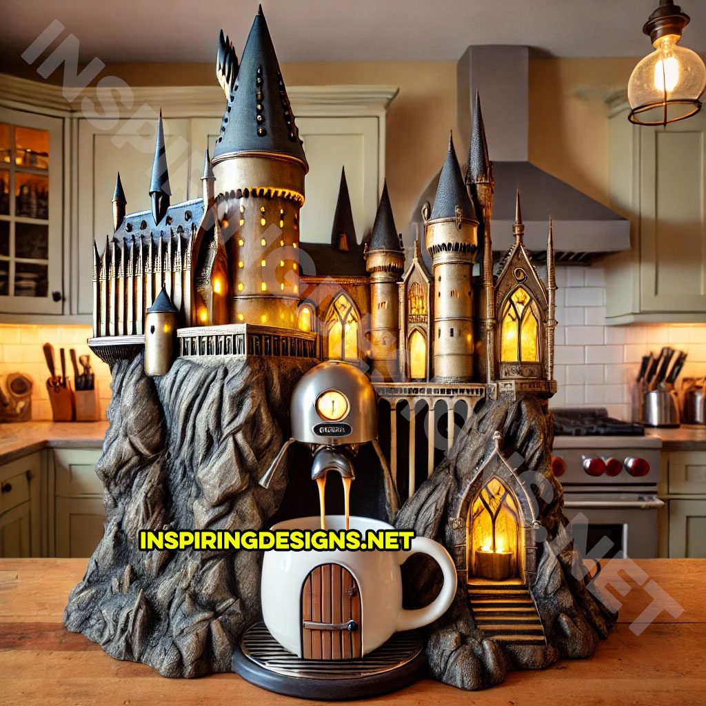 Hogwarts castle shaped coffee maker