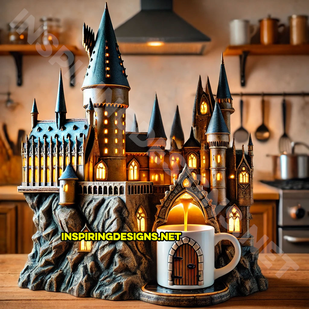 Hogwarts castle shaped coffee maker