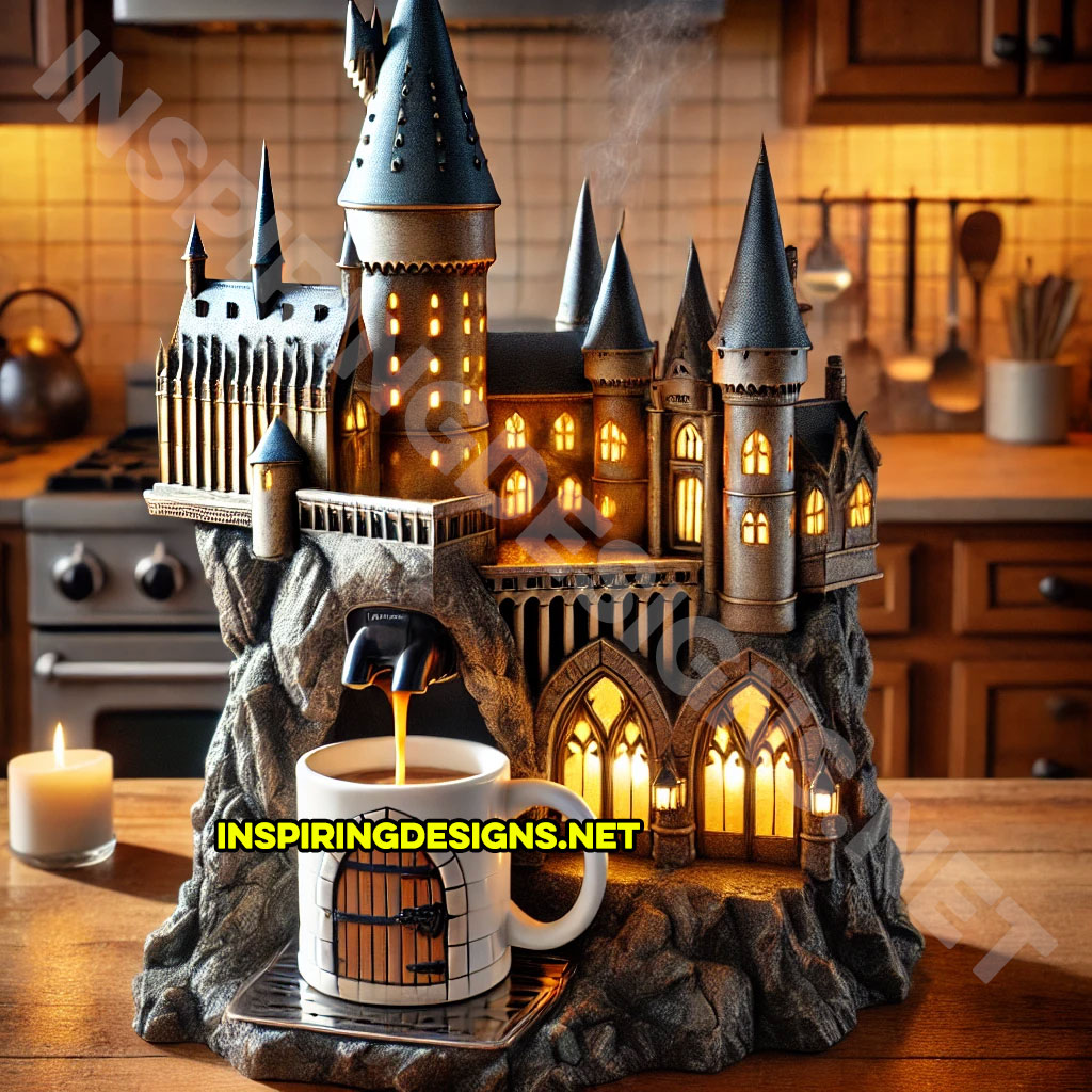 Hogwarts castle shaped coffee maker