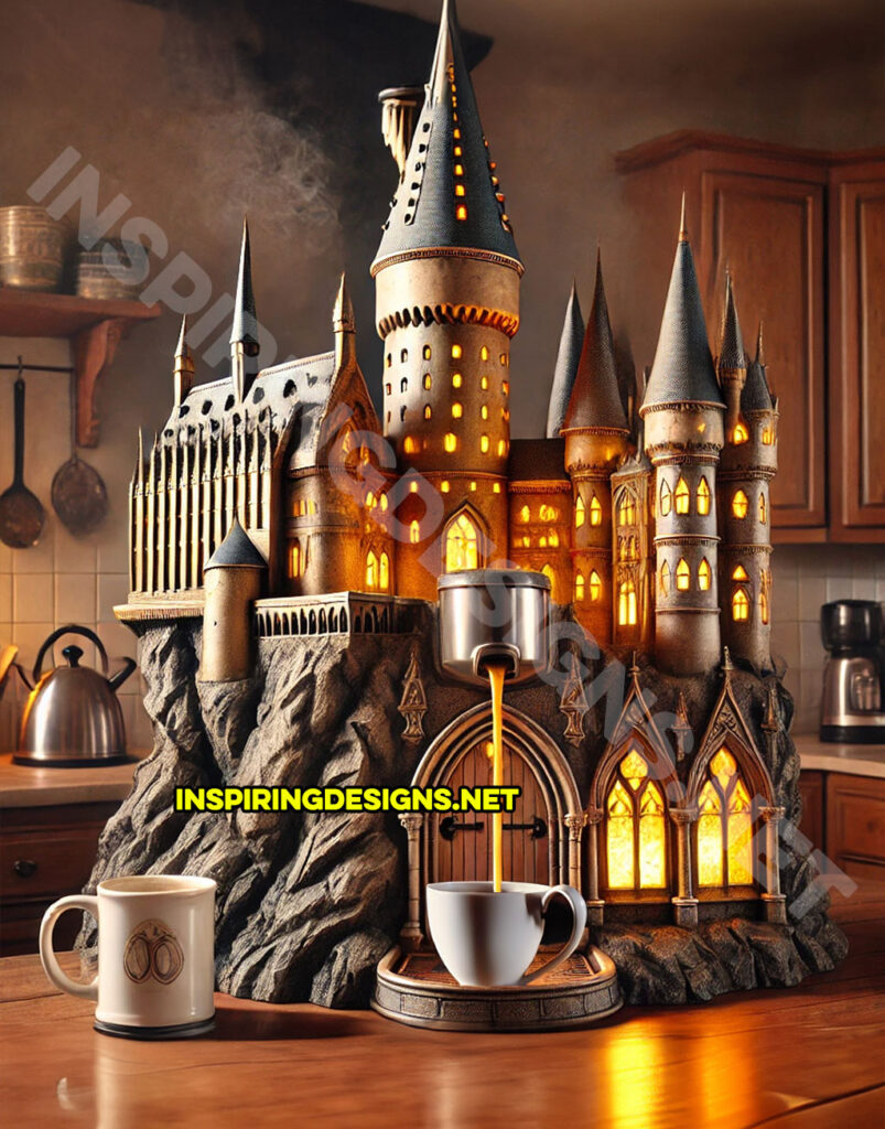 Hogwarts castle shaped coffee maker