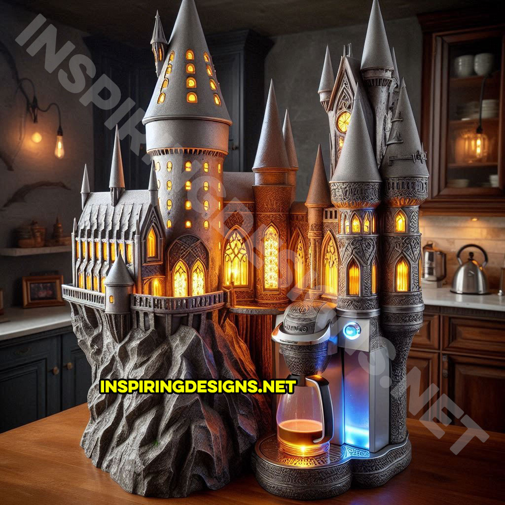 Hogwarts castle shaped coffee maker