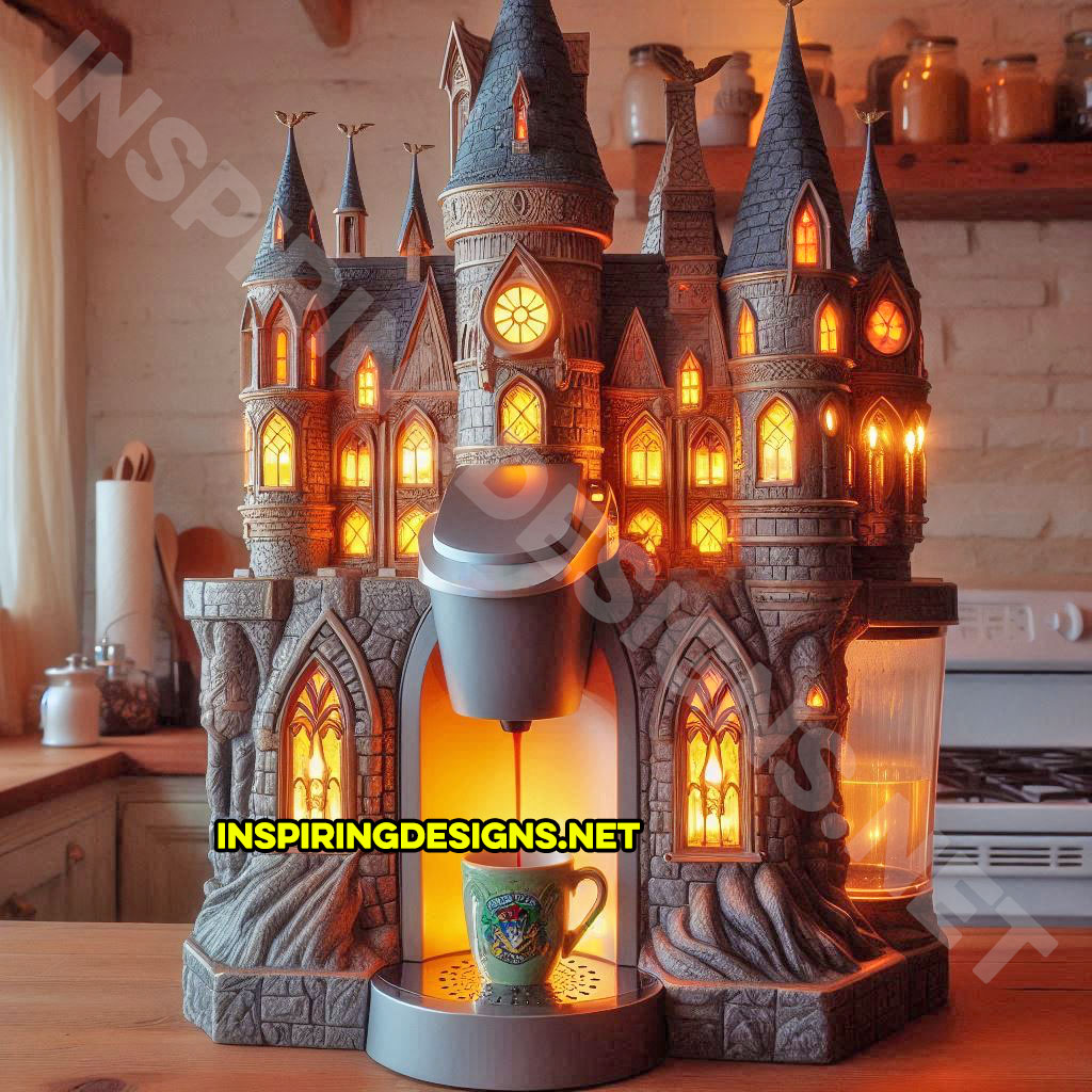 Hogwarts castle shaped coffee maker