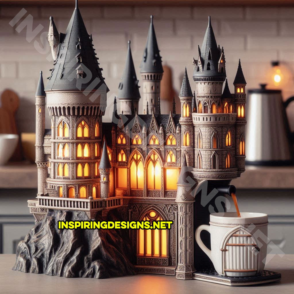 Hogwarts castle shaped coffee maker