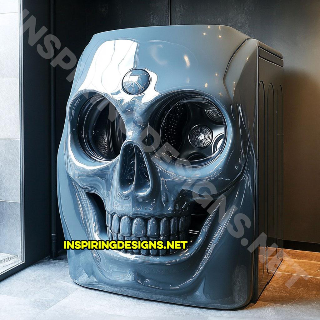 A skull shaped washer and dryer set