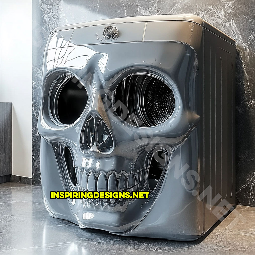 A skull shaped washer and dryer set