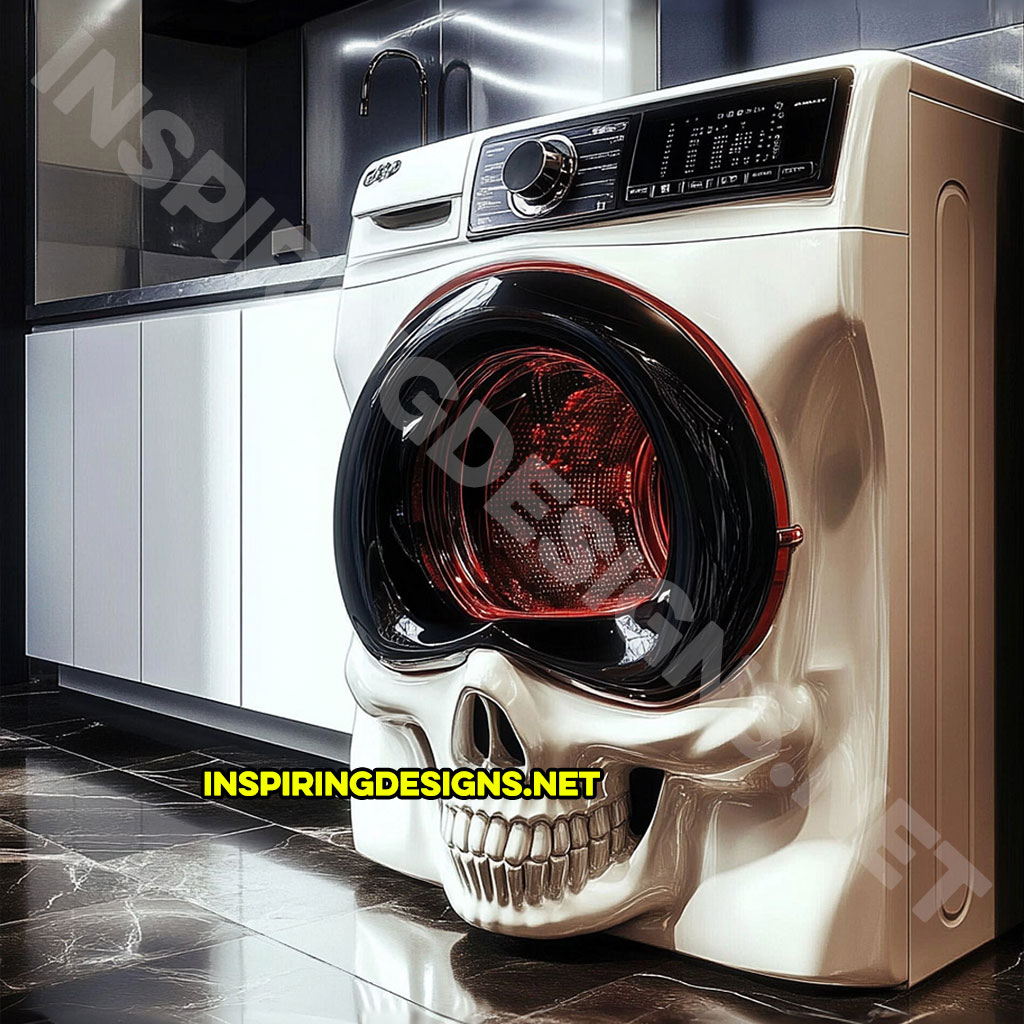 A skull shaped washer and dryer set