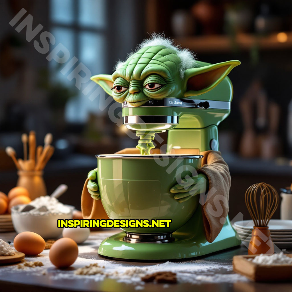 Star Wars baking mixer in a Yoda design