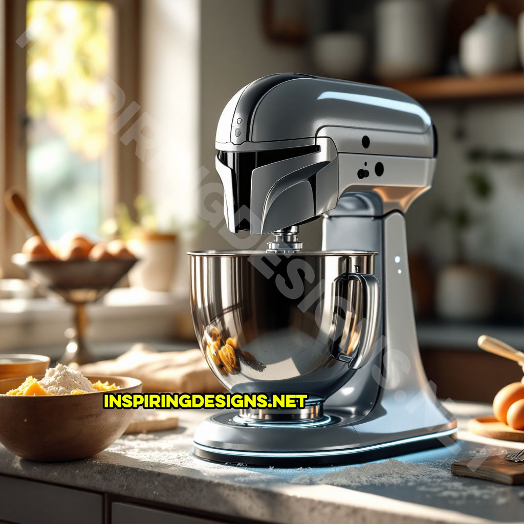 Star Wars baking mixer in a Mandalorian design