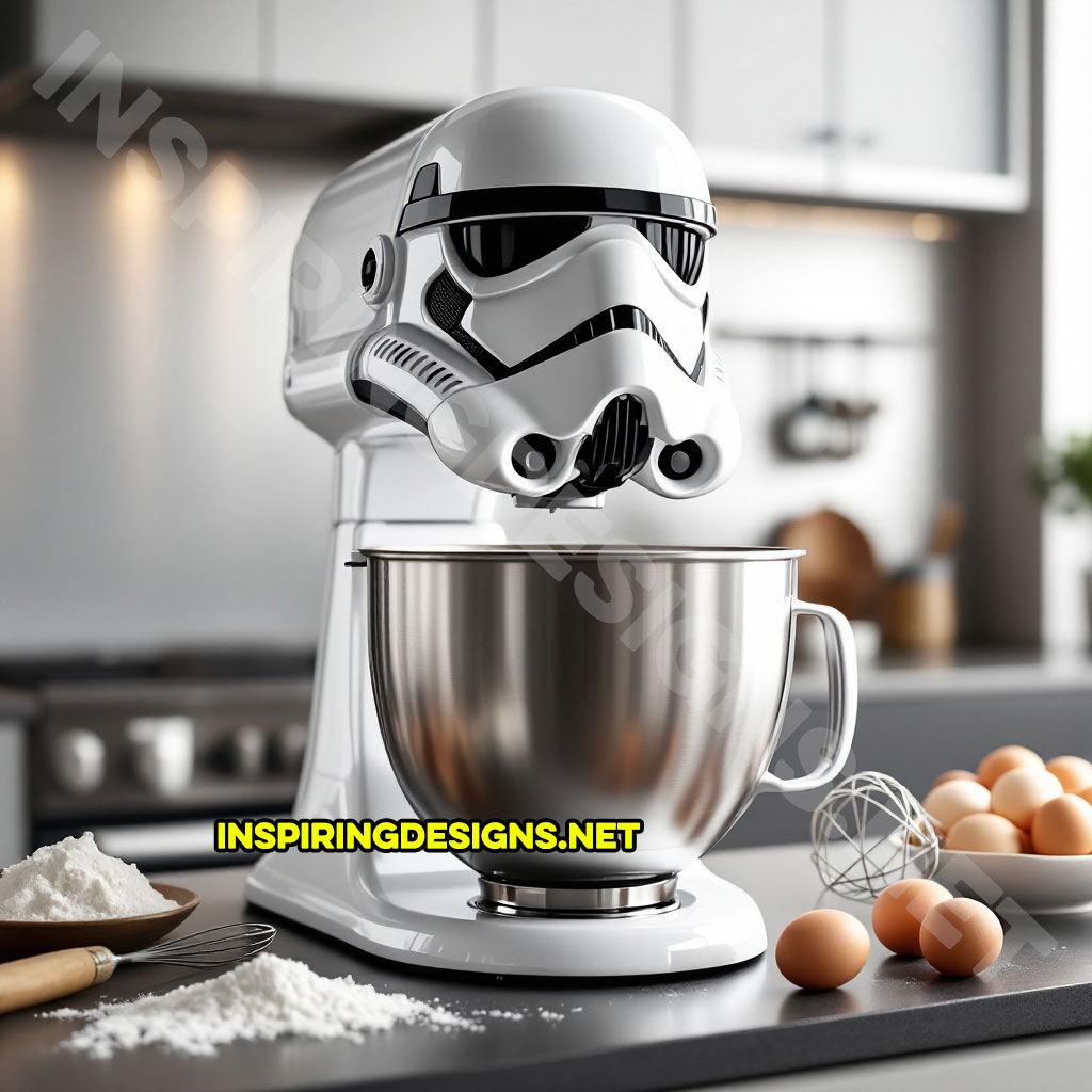 Star Wars baking mixer in a Stormtrooper design