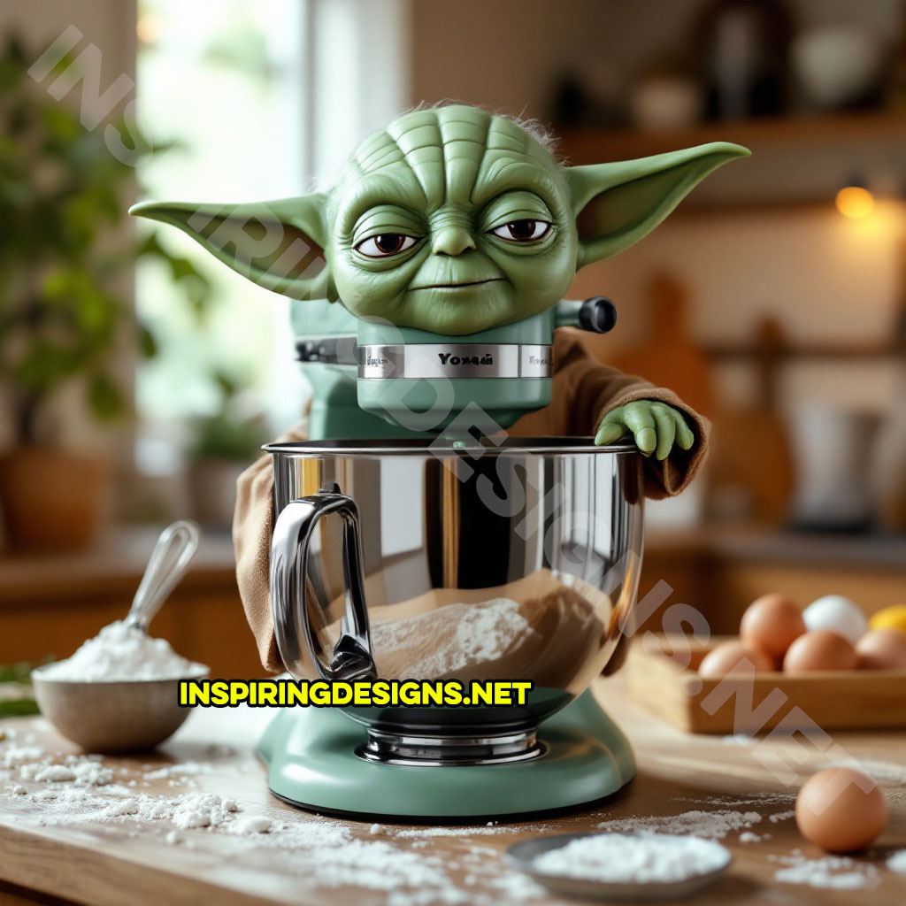 Star Wars baking mixer in a Yoda design