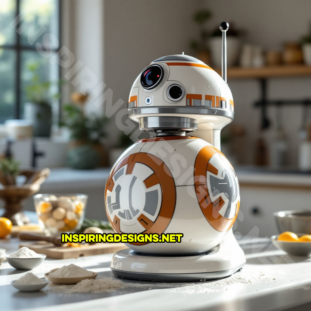 Star Wars baking mixer in a BB-8 design