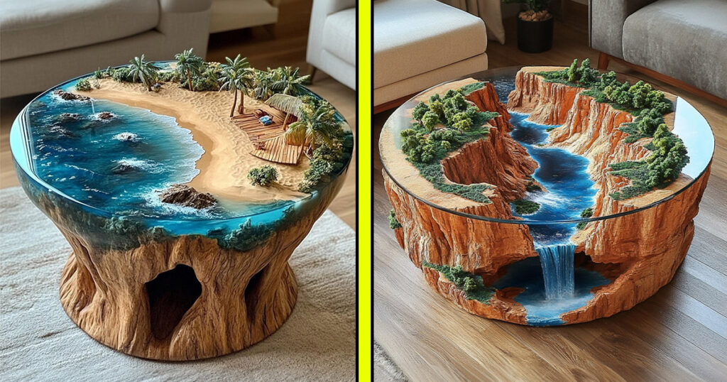 Active scene coffee tables